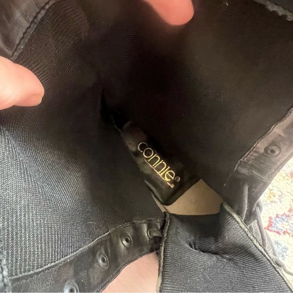 Vintage Connie Lace Up Victorian Leather Boots with Pointed Toe - Picture 7 of 10